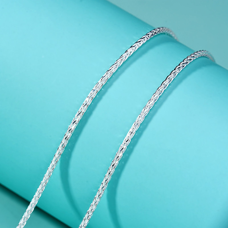 s925纯银肖邦问号扣一根裸链吊坠针 在熙项链