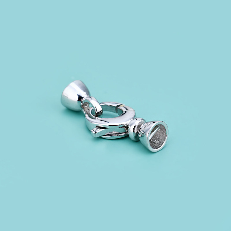 S925纯银qq扣皮绳扣红绳扣连接扣手工编织首饰diy配件材料,淘宝优惠券,粉丝福利购,淘宝优惠卷