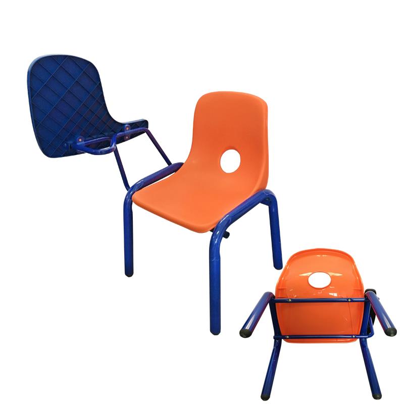 Factory direct sales student chair children's primary and secondary training class chair with writing board color kindergarten chair stool table and chair integrated