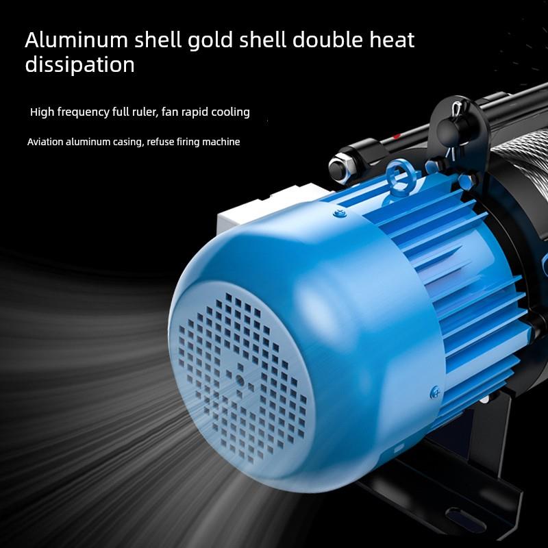 小型绞车快速提升起重机铝壳起重机家用电动葫芦220V380V起重机 - 图0