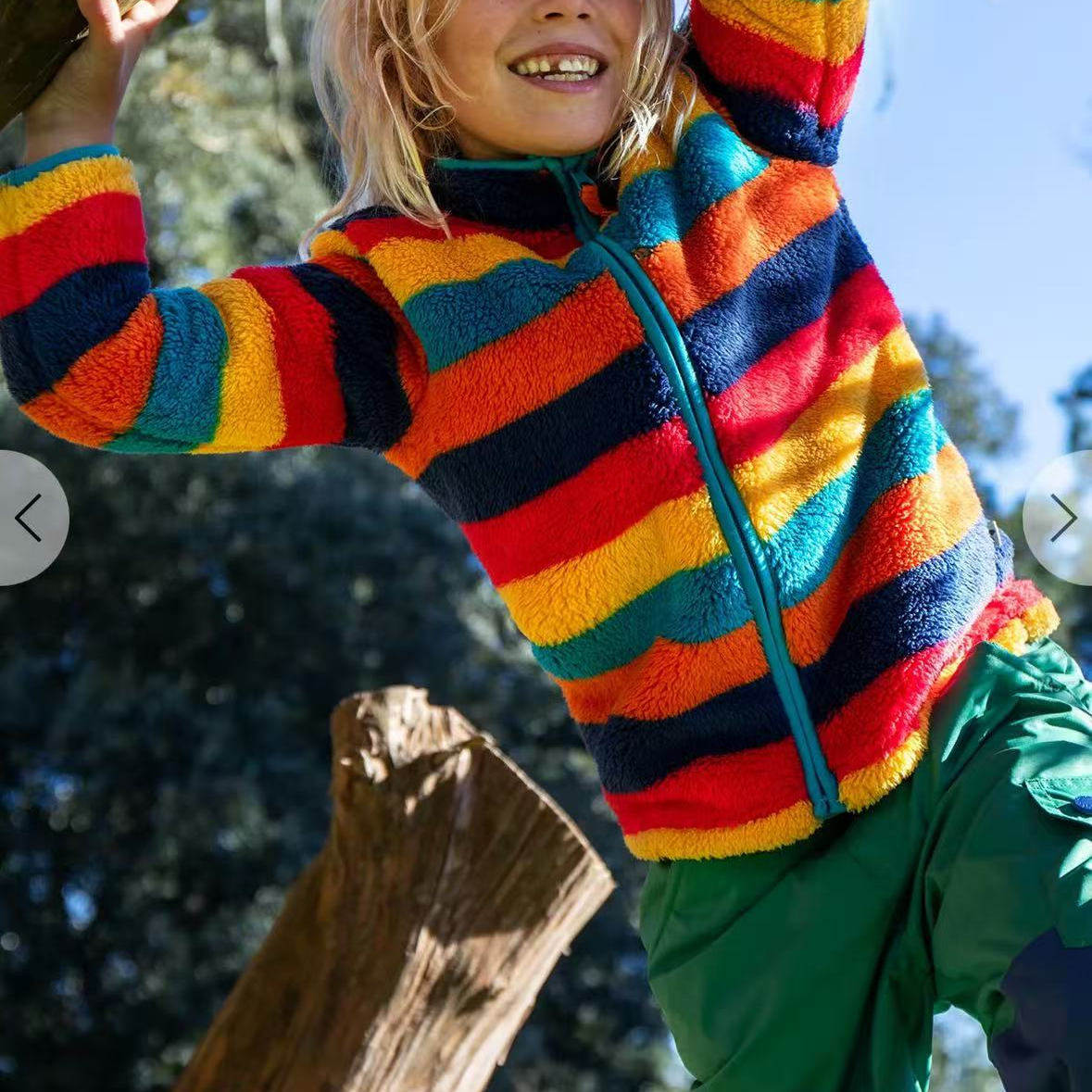 frugi抓绒亲子装软呼呼毛绒绒想贴贴的外套男女同款拉链外套,淘宝优惠券,粉丝福利购,淘宝优惠卷