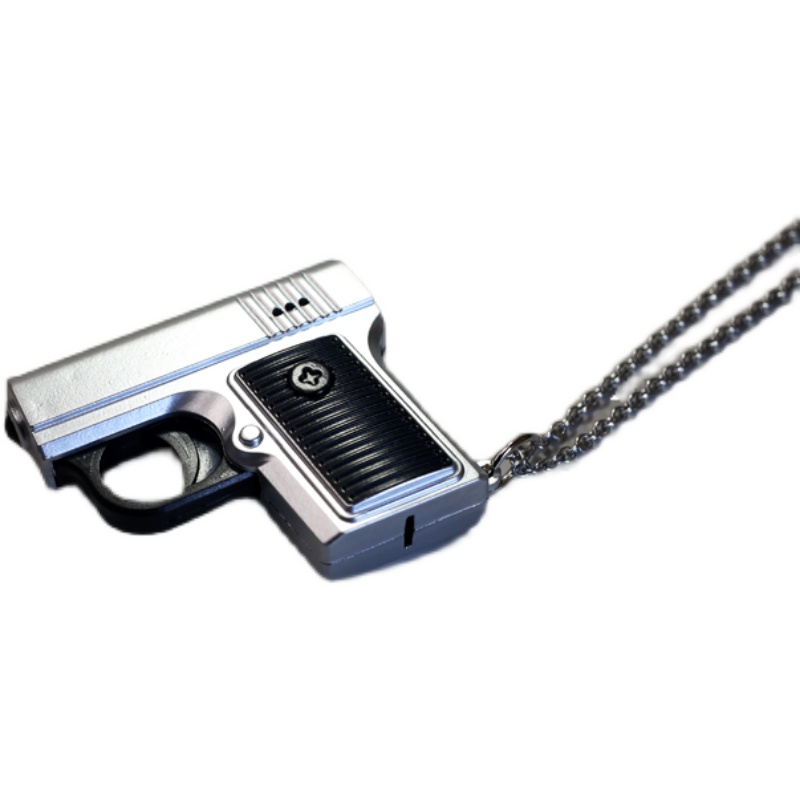 无聊了打几枪！能发光  发出突突突fire的声音  音效玩具手枪项链 - 图0