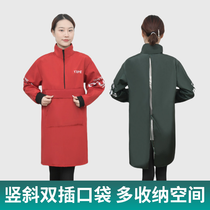 加绒加厚女士显瘦罩衣防水保暖外套时尚秋冬款长袖定制大人工作服,淘宝优惠券,粉丝福利购,淘宝优惠卷