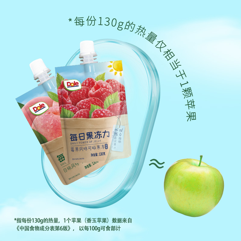 Dole都乐每日果冻力果汁0脂肪果腹代餐可吸果冻消暑解馋休闲零食 - 图2