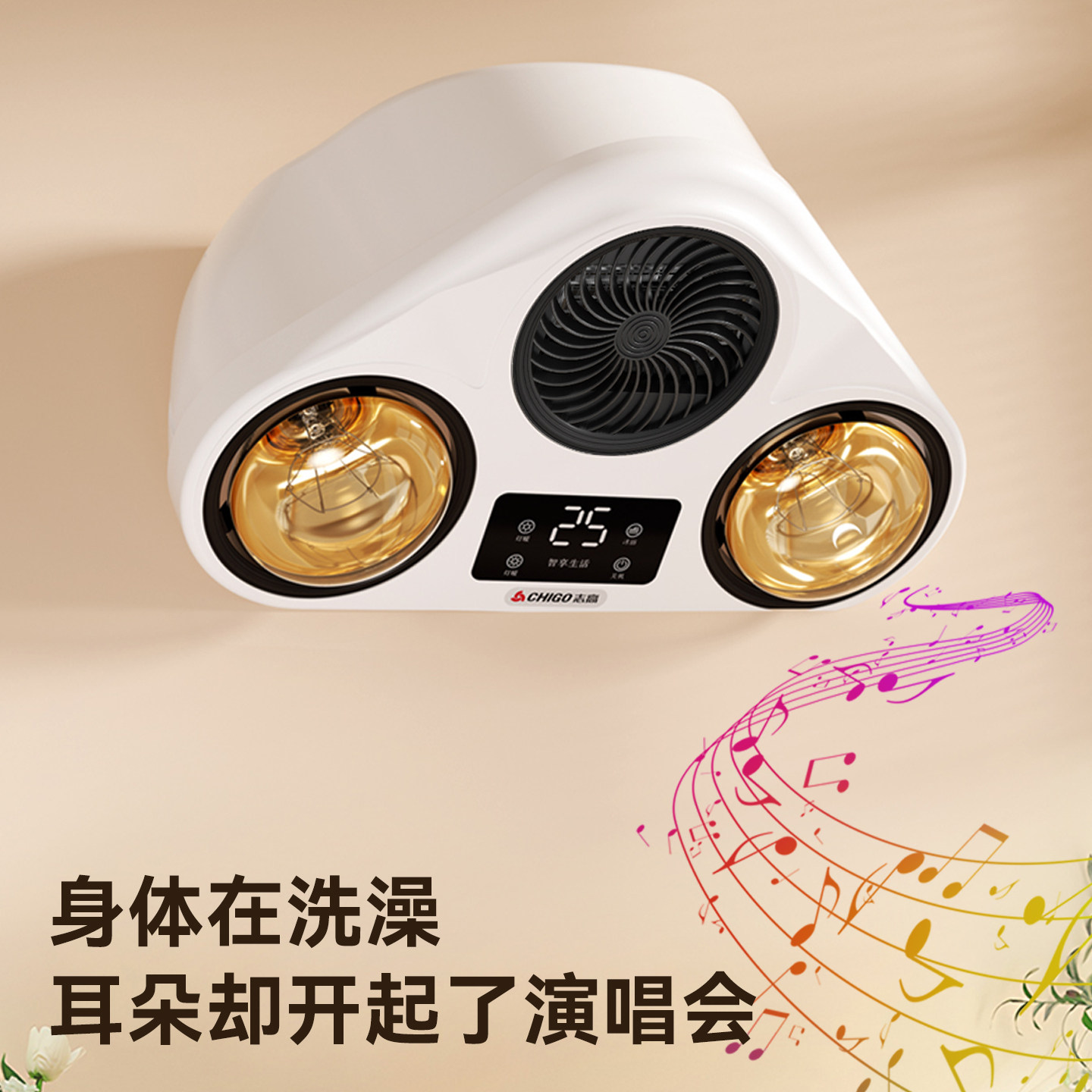 志高壁挂式灯暖浴霸灯泡取暖器照明挂墙式卫生间浴室暖光灯免打孔,淘宝优惠券,粉丝福利购,淘宝优惠卷