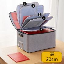 Large Capacity Home Use Document Containing bag box Certificate family home This important file information card bag waterproof