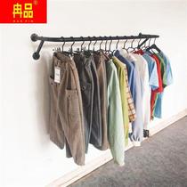 Clothing Shop Hanger Show Rack Upper Wall Positive Hanging Iron Art Display Stand Mens And Womens Clothing Store Shelves Wall Hung Hanger