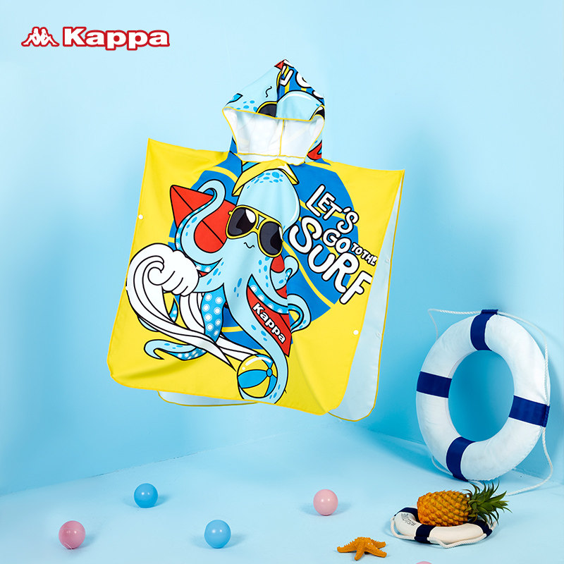 kappa儿童浴袍男童女宝宝速干浴巾 kappa游泳浴巾/吸水巾