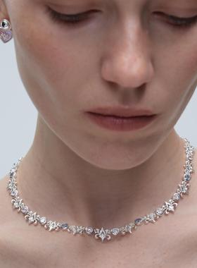 【Lunami 夜深见月】春日宴会系列多彩忍冬排钻项链