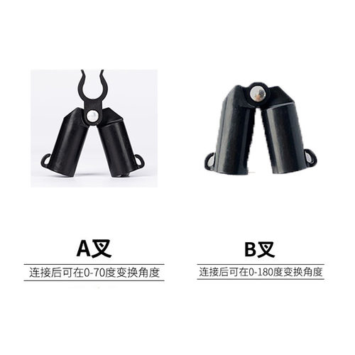 A叉B叉  钢丝扣弹簧扣固定扣夹子花卉园艺包塑钢管爬藤支撑架配件 - 图2