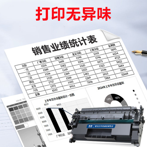 申色适用惠普m329dw硒鼓CF277A M429dw/fdn M429fdw打印机墨盒HP77A粉盒M405dn/dw m305d碳粉墨粉晒鼓含芯片 - 图2