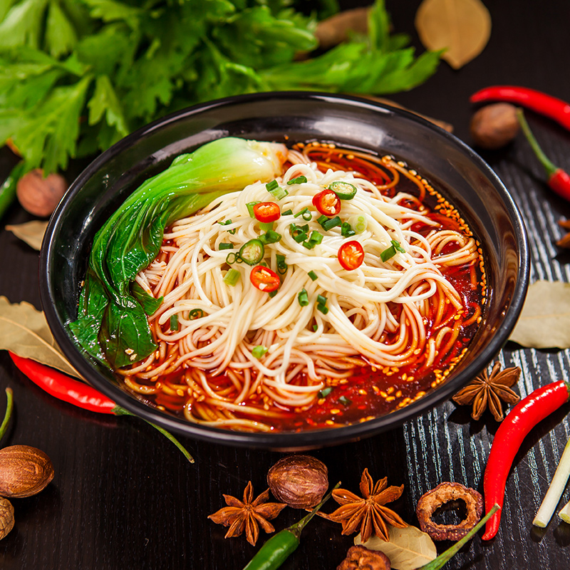 雅叔重庆小面麻辣味细圆挂面含调料懒人方便速食自煮夜宵细面条 - 图0