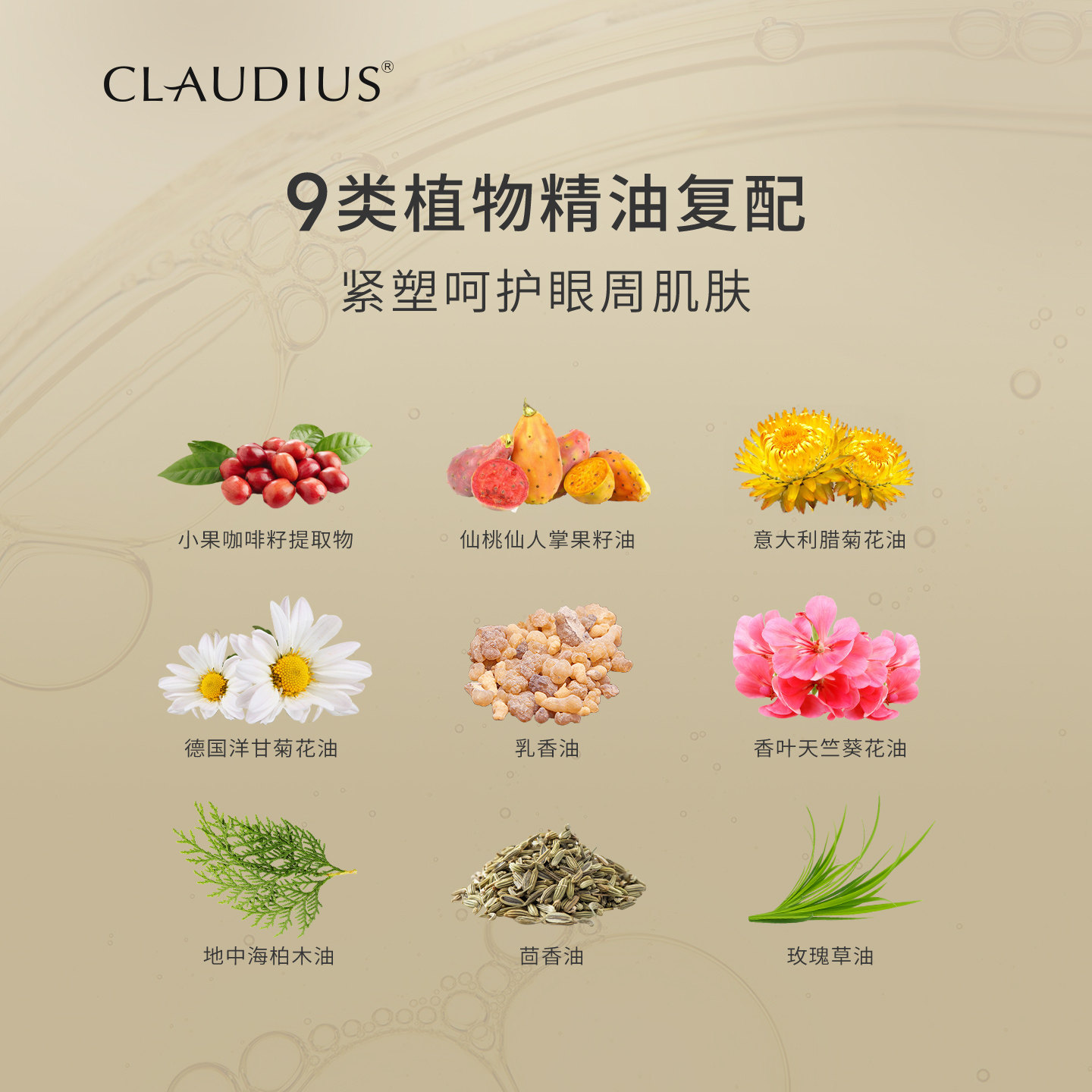 CLAUDIUS/珂洛帝斯咖啡籽眼部精华油精油紧致抗皱修护眼周肌肤,淘宝优惠券,粉丝福利购,淘宝优惠卷