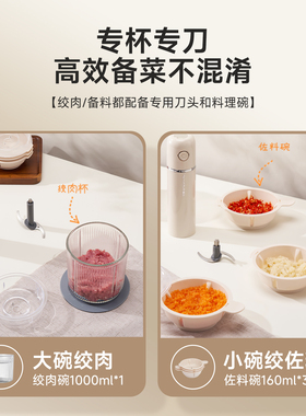 顺然无线小型家用绞肉破壁一体机