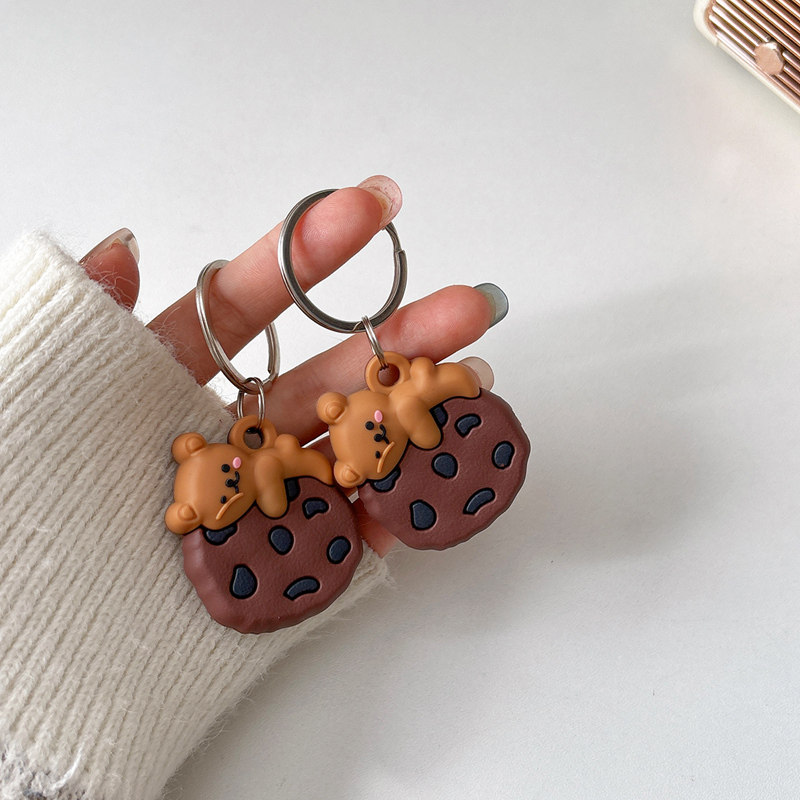 适用苹果AirTag保护套airtags卡通小熊饼干链air防丢器tag定位壳钥匙扣环追踪器猫项圈挂绳硅胶胡萝卜,淘宝优惠券,粉丝福利购,淘宝优惠卷