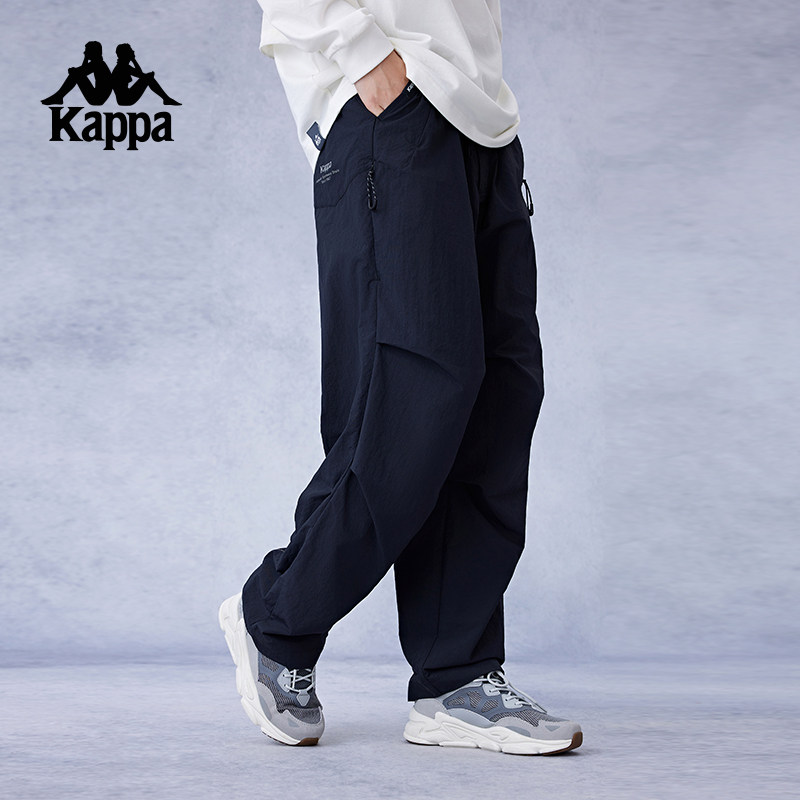 Kappa卡帕背靠背新款运动长裤防晒裤潮流伞兵裤宽松直筒工装裤男,淘宝优惠券,粉丝福利购,淘宝优惠卷