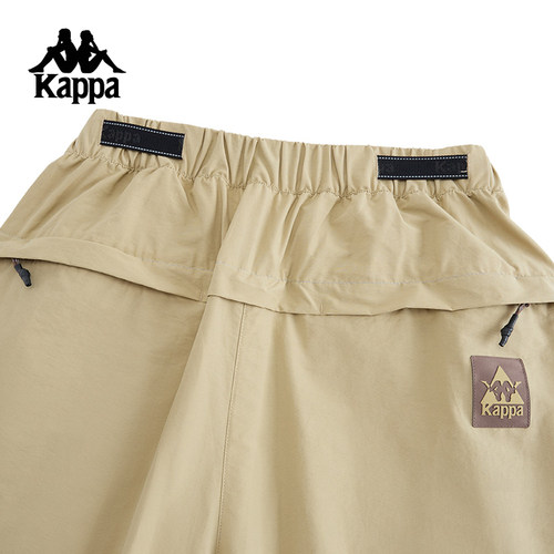 Kappa卡帕背靠背2024新款防晒运动长裤休闲阔腿裤直筒工装裤女裤 - 图2