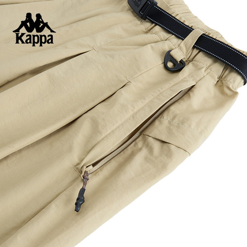 Kappa卡帕背靠背2024新款防晒运动长裤休闲阔腿裤直筒工装裤女裤 - 图1