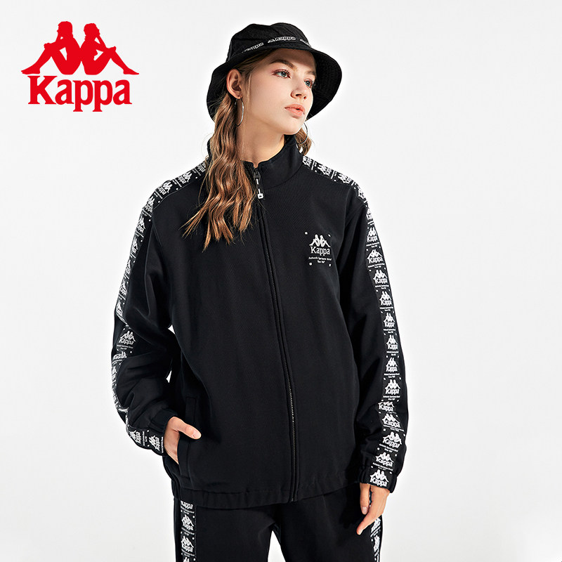 Kappa卡帕outlets串标针织开衫情侣男女校服运动卫衣休闲外套_虎窝淘