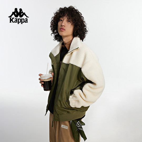 Kappa Kappa Baumwollkleidung 2025 neues Paar Männer und Frauen Winterspleißen Lammsamt kältebeständige Kleidungsjacke Stehkragenjacke