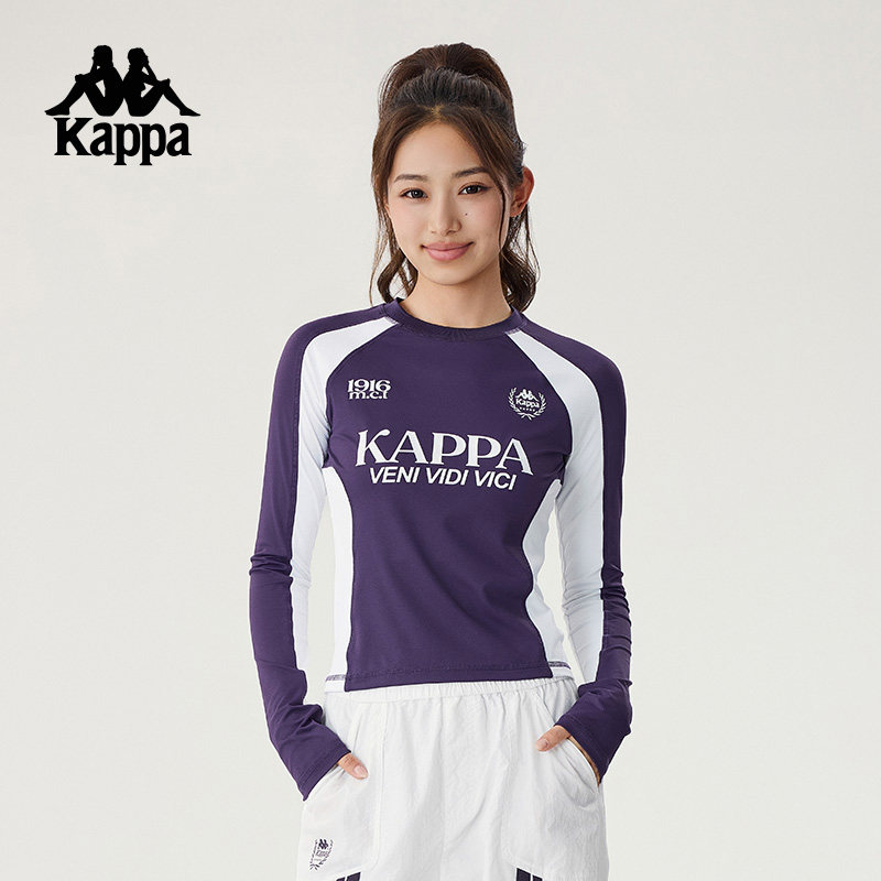 Kappa卡帕背靠背运动长袖女2026新款透气速干t恤跑步健身上衣女款,淘宝优惠券,粉丝福利购,淘宝优惠卷