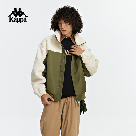 Kappa Kappa Baumwollkleidung 2025 neues Paar Männer und Frauen Winterspleißen Lammsamt kältebeständige Kleidungsjacke Stehkragenjacke