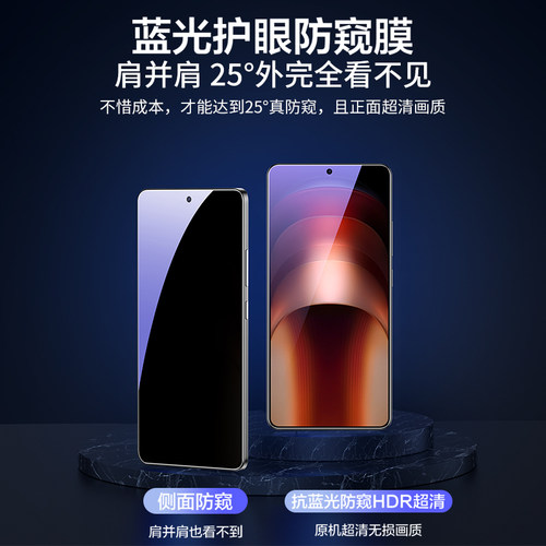 适用iqooneo11/10钢化膜neo9/8/7防窥膜vivo手机膜iqooneo10pro+全屏iqneo6se贴膜iq00防偷窥vivoneo爱酷防摔 - 图0