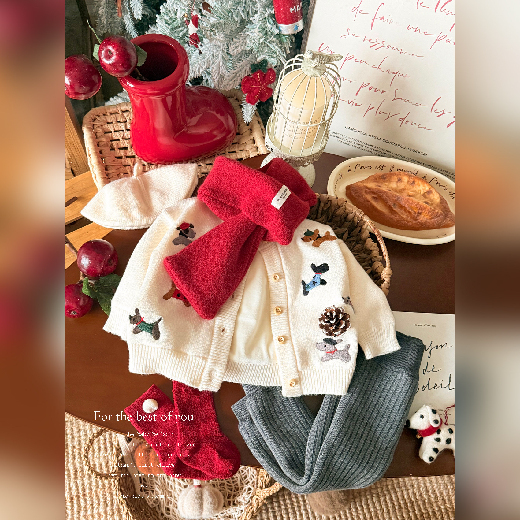 婴儿过年衣服宝宝冬季保暖拜年服套装小月龄加绒开衫分体时髦冬装,淘宝优惠券,粉丝福利购,淘宝优惠卷