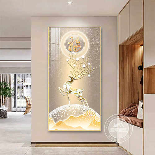 入门玄关装饰画客厅墙壁挂画玄关画现代轻奢玄关墙正对入户门壁画 - 图3