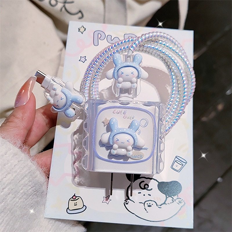 樱声适用苹果16充电器保护套iphone15promax可爱玉桂狗手机数据线保护缠线咬线器14plus充电线防折断保护绳,淘宝优惠券,粉丝福利购,淘宝优惠卷