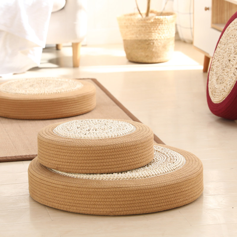 玉米皮飘窗蒲团坐垫地上草编日式打坐禅修垫阳台蒲垫榻榻米草垫子,淘宝优惠券,粉丝福利购,淘宝优惠卷