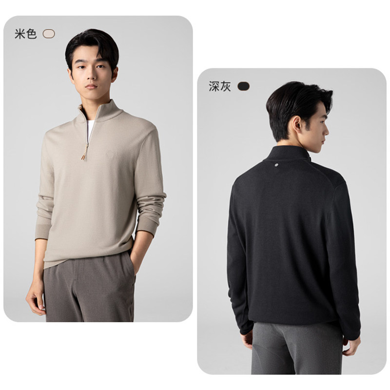 【云朵毛衫】VICUTU/威可多男款冬季100%纯羊毛衫舒暖毛衣