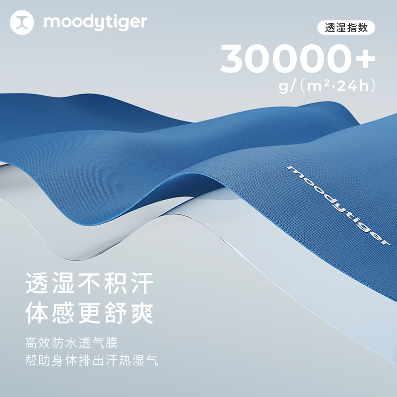 moodytiger儿童外套女童春秋款学生休闲户外透气防风防水风衣薄