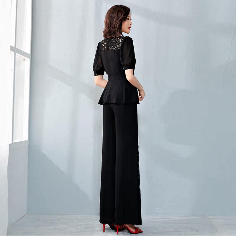 婪诗雅红色阔腿裤套装女夏2022新款时尚气质女神范洋气雪纺两件套,淘宝优惠券,粉丝福利购,淘宝优惠卷