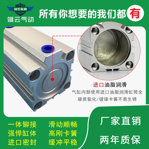 翊云气动薄型气缸SDAS50X5B/10B/15B/20/25B/30B/35B/40B/45B/50B - 图1