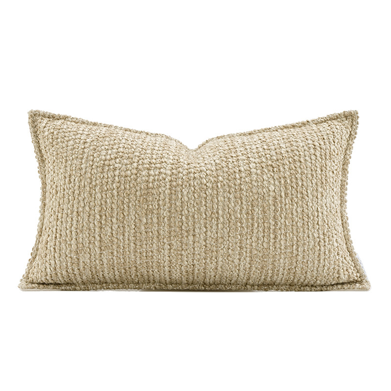 柏洛斯Log color轻奢新中式米咖色涤纶肌理样板间抱枕套沙发客厅,淘宝优惠券,粉丝福利购,淘宝优惠卷