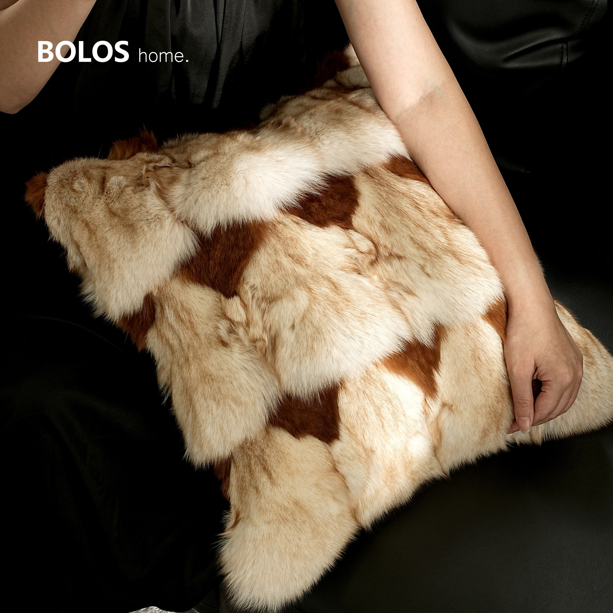 柏洛斯Gorgeous『琉璃』轻奢法式风真皮狐狸毛沙发抱枕组合背靠垫,淘宝优惠券,粉丝福利购,淘宝优惠卷