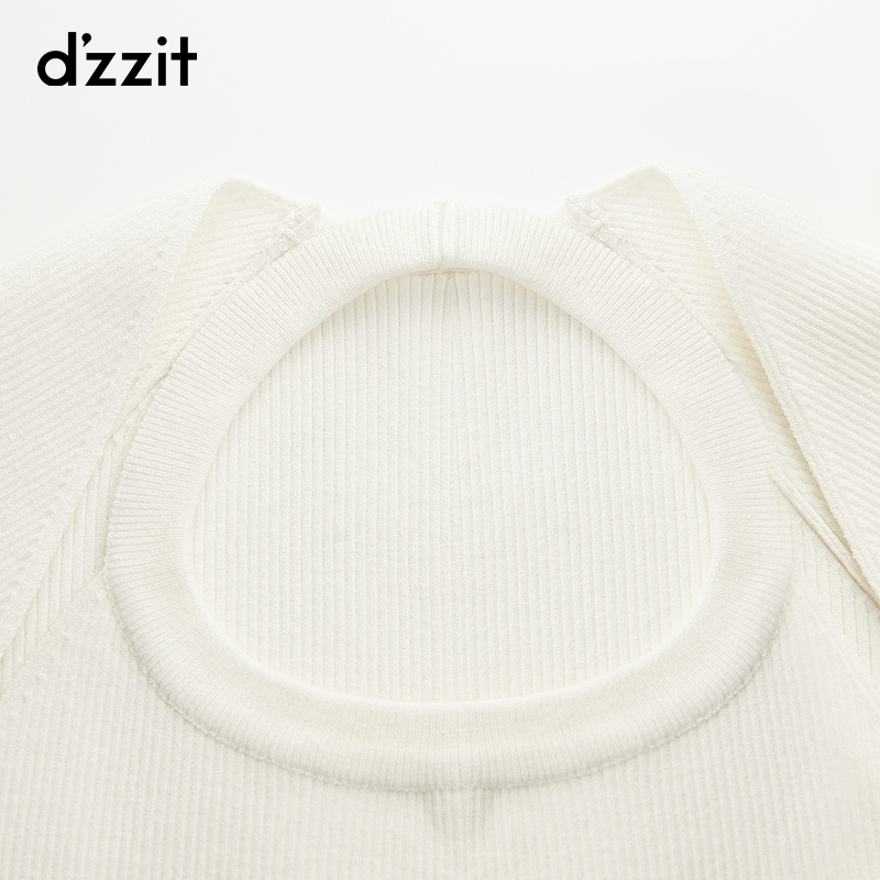 dzzit地素奥莱春秋短款针织衫上衣女设计感修身3E2E3241B