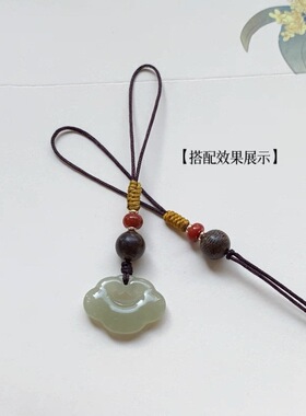 原创沉香吊坠绳diy半成品手机挂绳包包挂绑绳 手工编织拉绳挂饰款