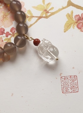 白水晶貔貅 7A净透好货推荐可做手串diy小提溜搭配项链吊坠百搭款