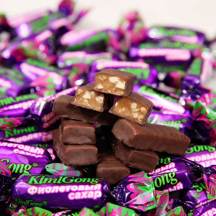 紫皮糖俄罗斯风味正品巧克力夹心花生酥糖果喜糖年货散装休闲零食,淘宝优惠券,粉丝福利购,淘宝优惠卷