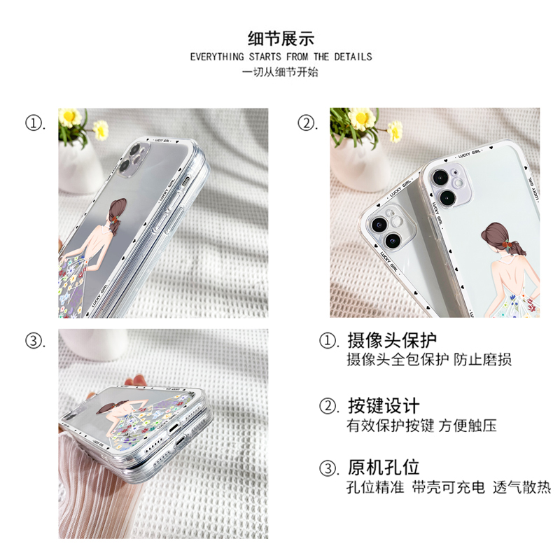 适用于opporeno7pro手机壳reno6花花仙女r17潮findx5女神reno5新款k9s防摔pro+保护a93套4萌3pro软5G透明reno - 图2