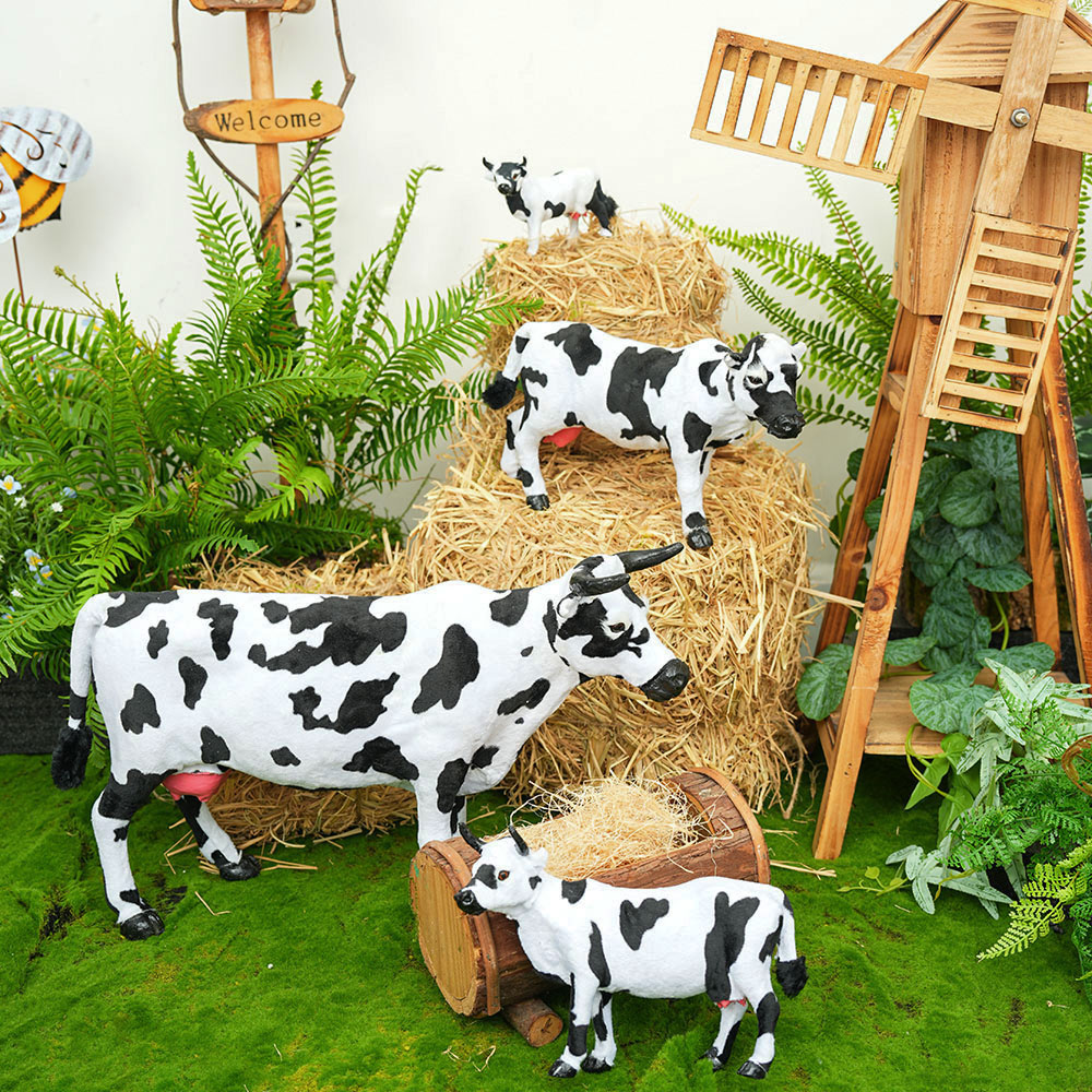 仿真奶牛农场模型动物摆件玩具陈列场景橱窗庭院幼儿园超市造景 - 图3