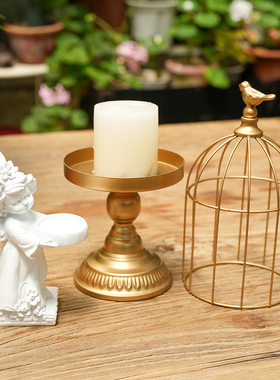 铁艺鸟笼烛台家居饰品摆件高级感轻奢时尚客厅餐桌卧室装饰艺术品