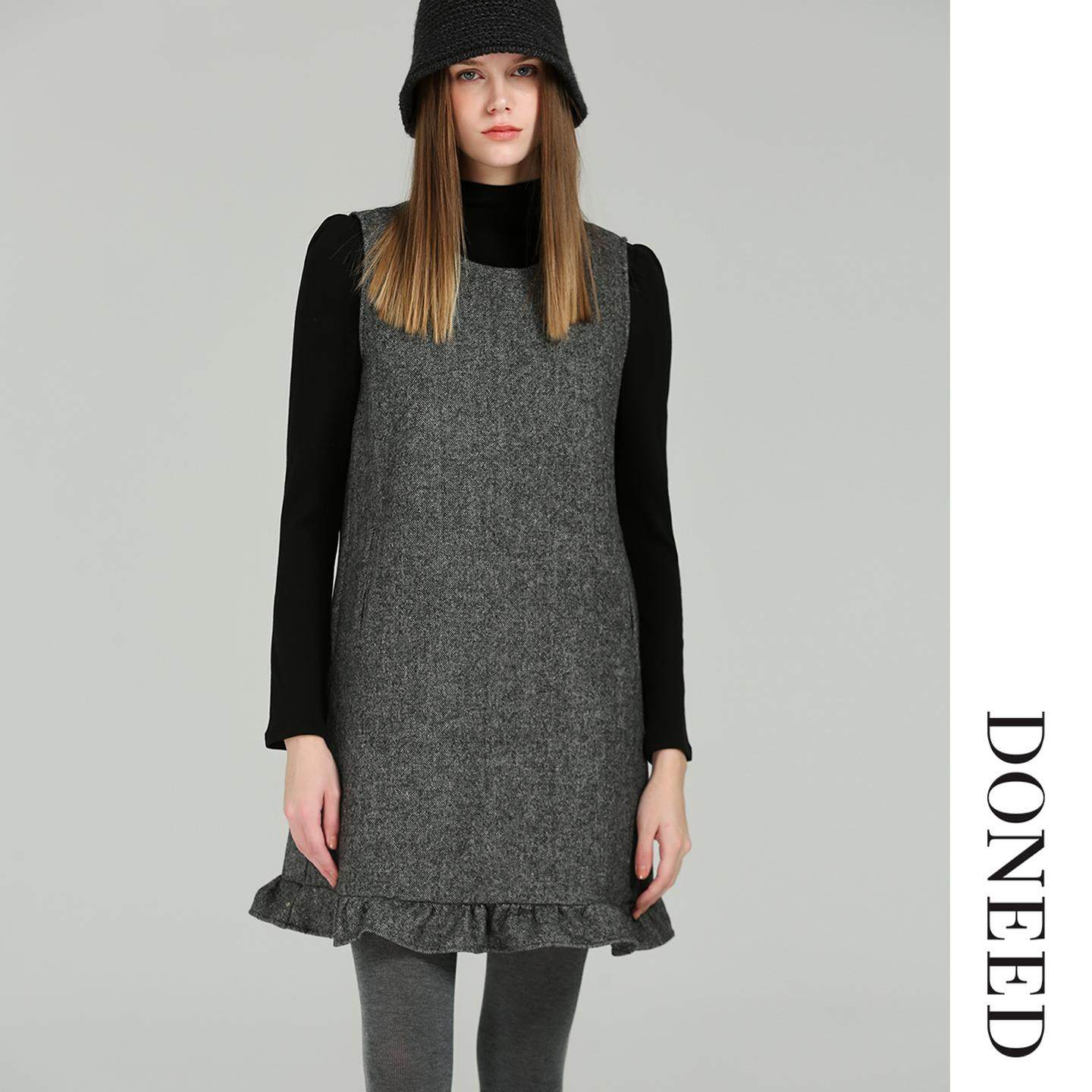 DONEED2025冬季新款小香风背心裙韩版宽松搭配半高领针织衫套装女,淘宝优惠券,粉丝福利购,淘宝优惠卷