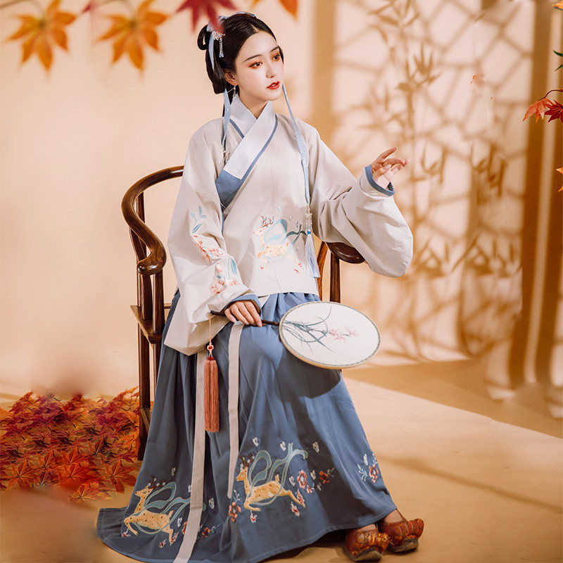 光夕【鹿之薇】原创正品交领汉服琵琶 光夕民族服装/舞台装