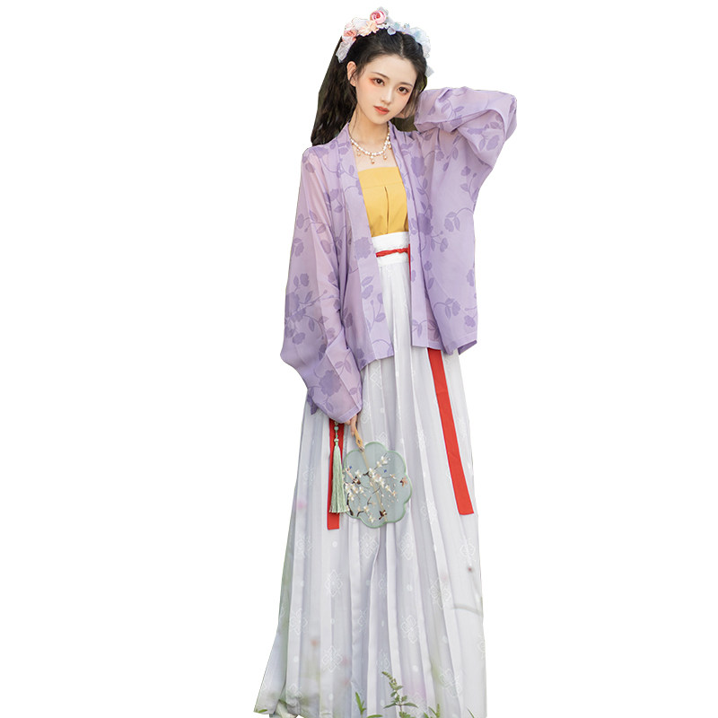 光夕【念南歌】宋制对襟袖褶裙款飞机 光夕民族服装/舞台装