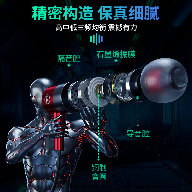 监听耳机有线主播直播专用电脑话筒手机声卡耳返不带麦加长线3米,淘宝优惠券,粉丝福利购,淘宝优惠卷