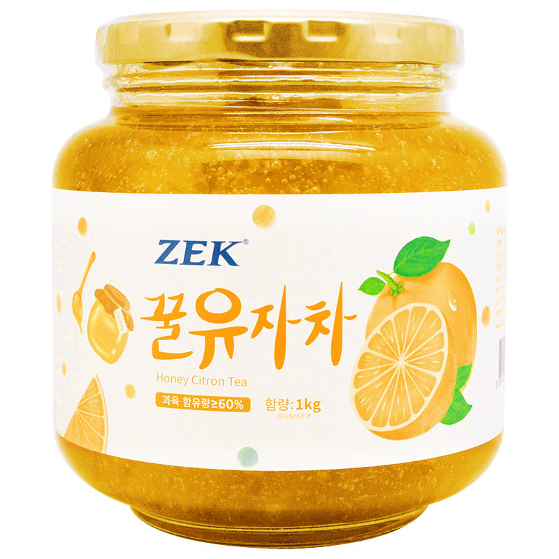 韩国进口zek原味百香果红西柚果酱 筋斗云食品蜂蜜果味茶