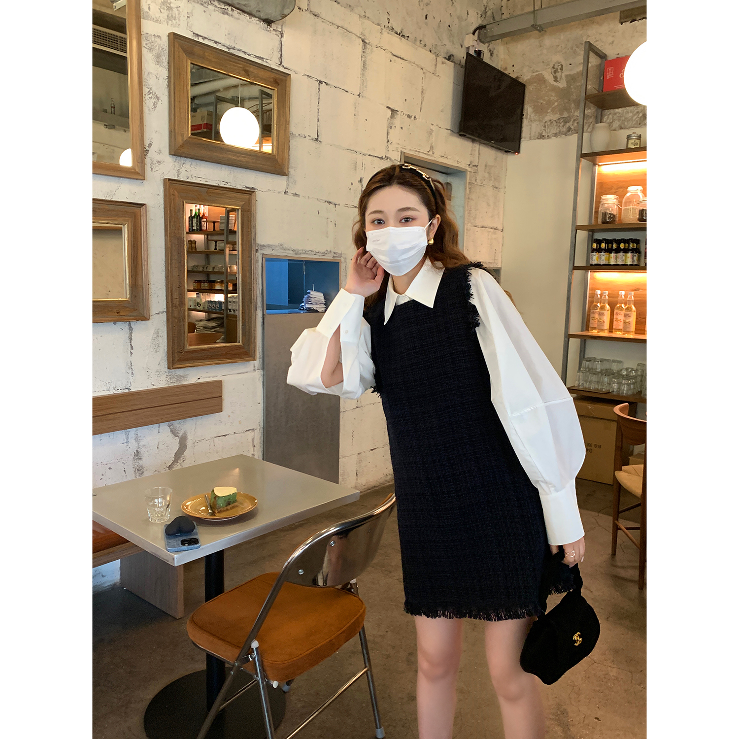 米花家 【米兰周末】 韩系长袖衬衫女春季新款高级感法式小众衬衣